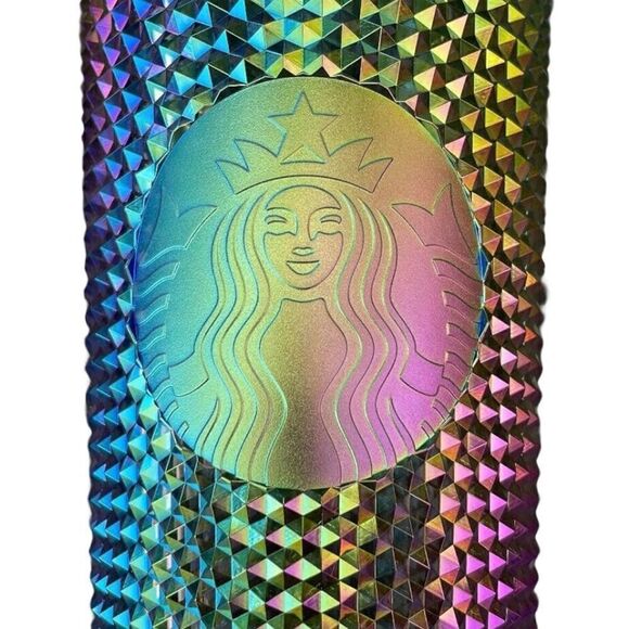 Starbucks 2023 Venti Limited Edition Halloween Black Bling Oil Slick Tumbler NEW - Picture 3 of 8